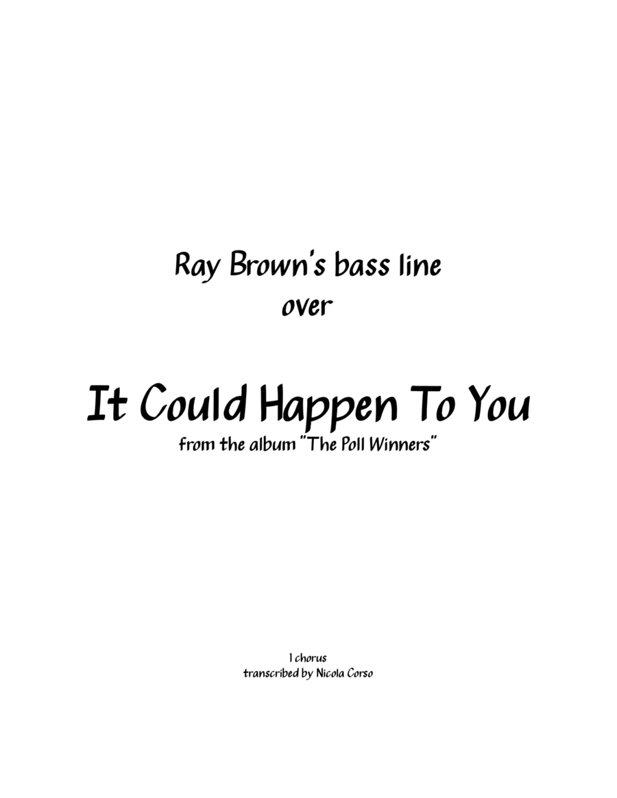 It Could Happen To You It Could Happen To You Double Bass scores gallery preview page 1