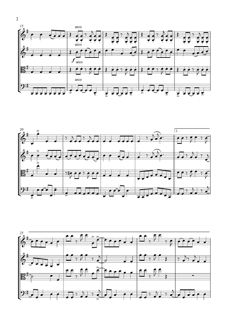 Accidentally In Love String Quartet scores gallery preview page 2