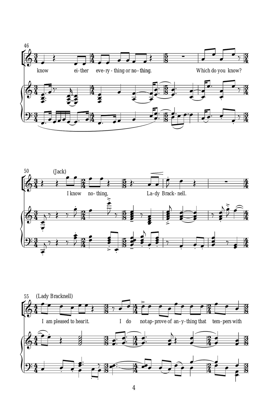 The Importance of Being Earnest (for two voices) Piano, Vocal scores gallery preview page 4