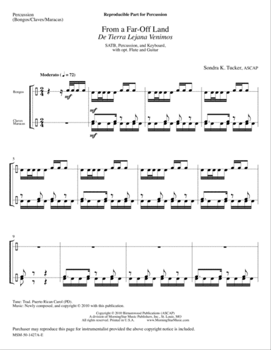From a Far-Off Land De Tierra Lejana Venimos Choir scores gallery preview page 4