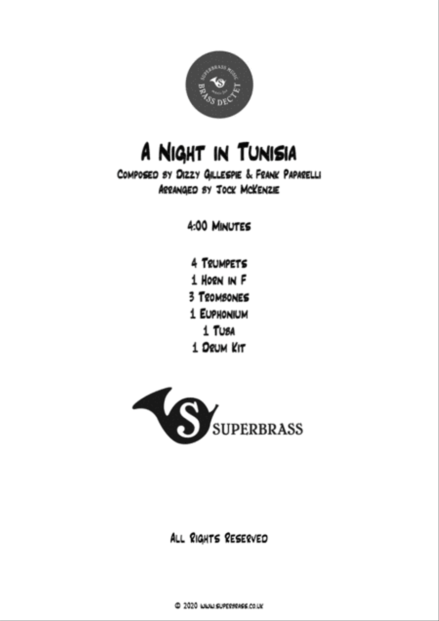 A Night In Tunisia Small Ensemble scores gallery preview page 1
