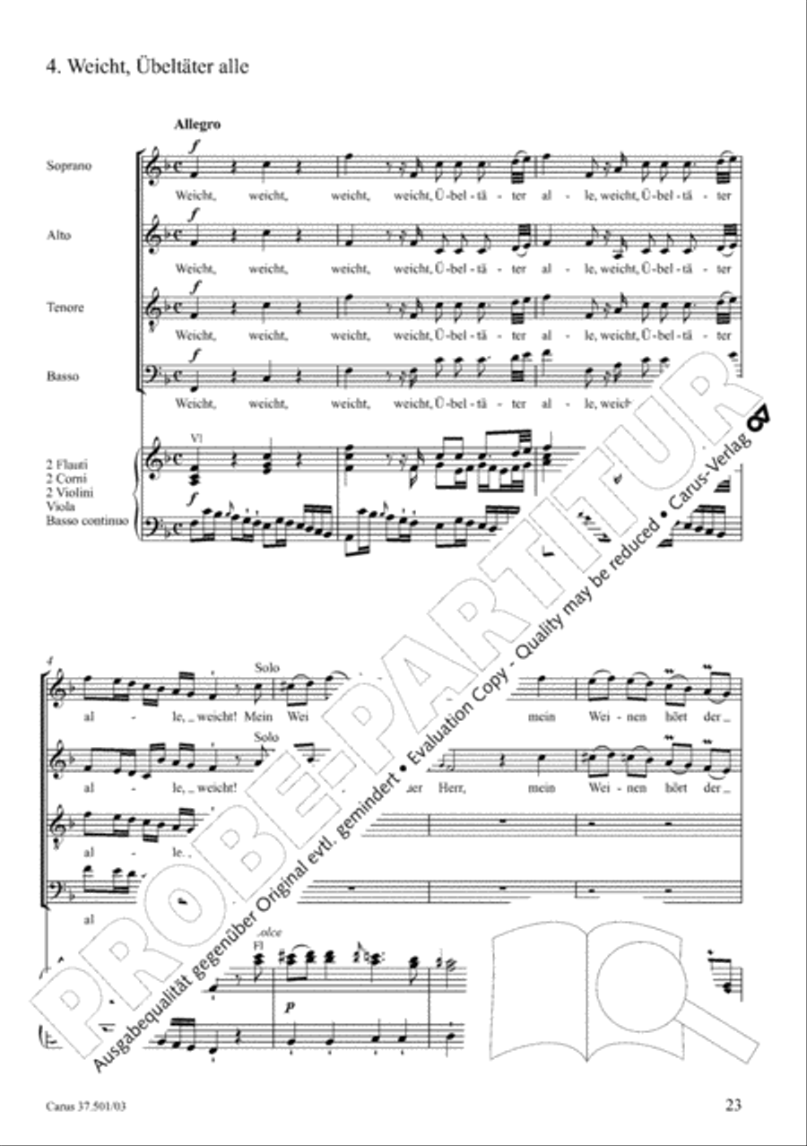 The Sixth Psalm of David (Der Sechste Psalm Davids) 4-Part scores gallery preview page 24