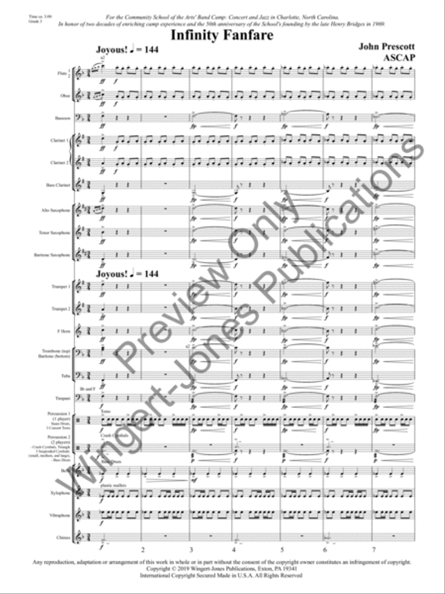 Infinity Fanfare Concert Band scores gallery preview page 4
