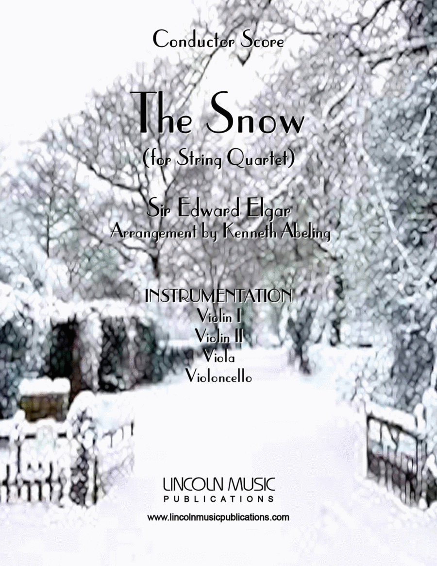 The Snow, Op. 26, No. 1 (for String Quartet) String Quartet scores gallery preview page 1