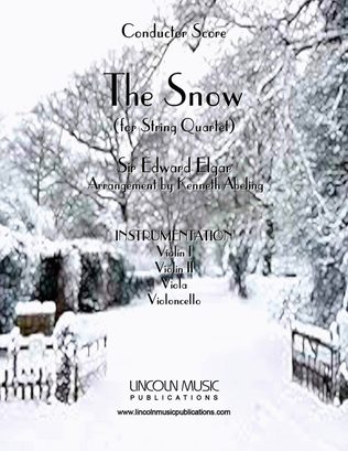 Book cover for The Snow, Op. 26, No. 1 (for String Quartet)