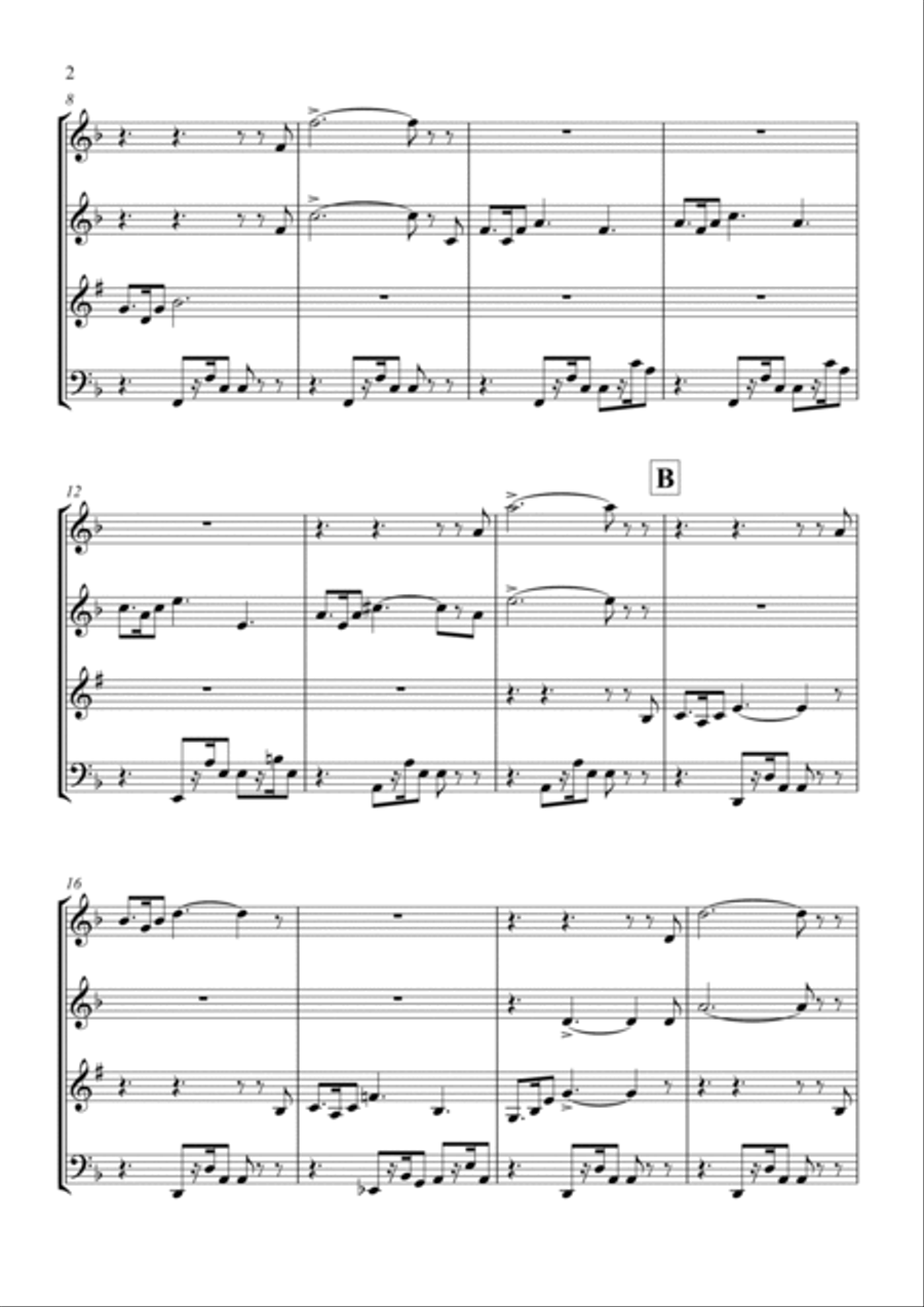 The ride of the Valkyries: Fanfare - Wind Quartet Woodwind Quartet scores gallery preview page 2
