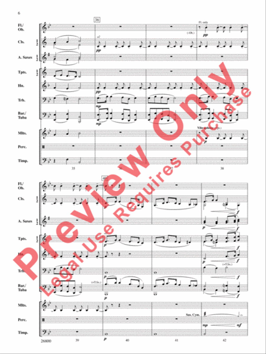 Largo from New World Symphony Concert Band scores gallery preview page 7