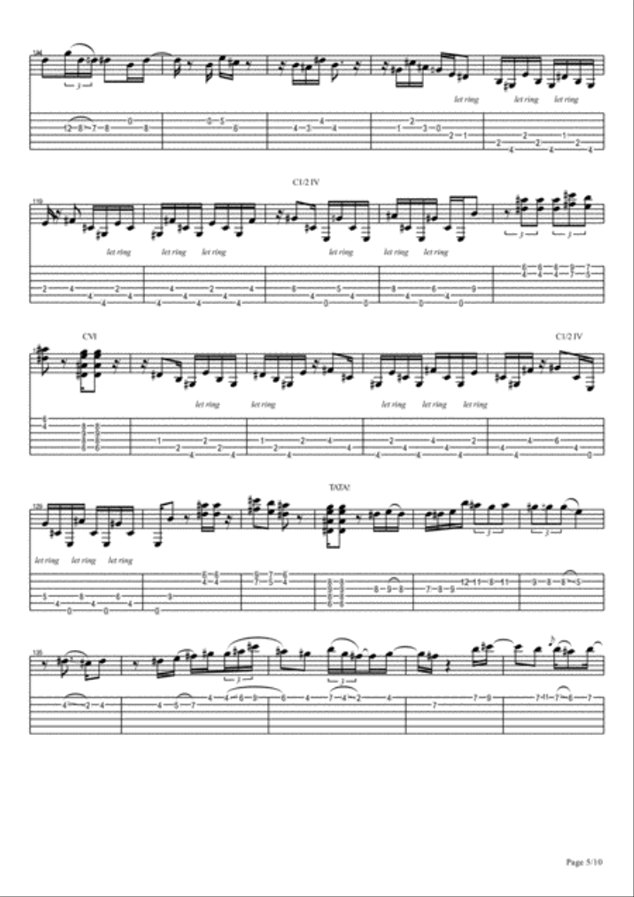 Vicente Amigo - Ciudad De Las Ideas - 6 - Tata Electric Guitar scores gallery preview page 5