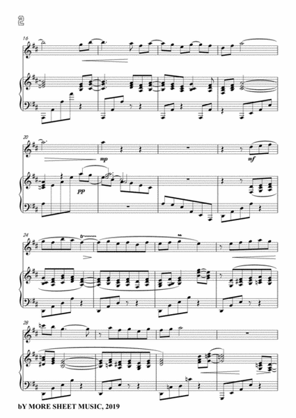 Saint-Saëns-Clair de lune,for Flute and Piano image number null