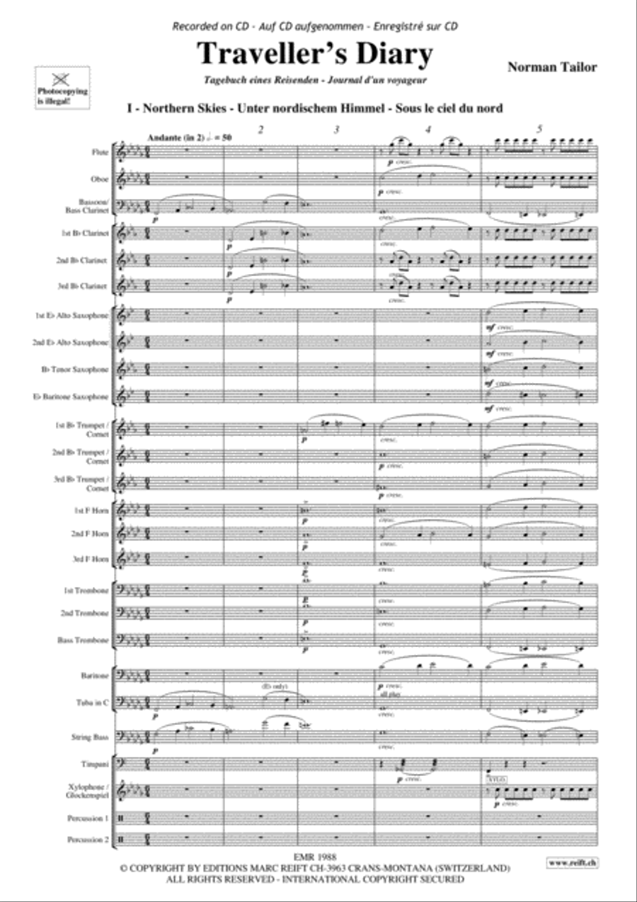 Traveller's Diary Concert Band scores gallery preview page 4