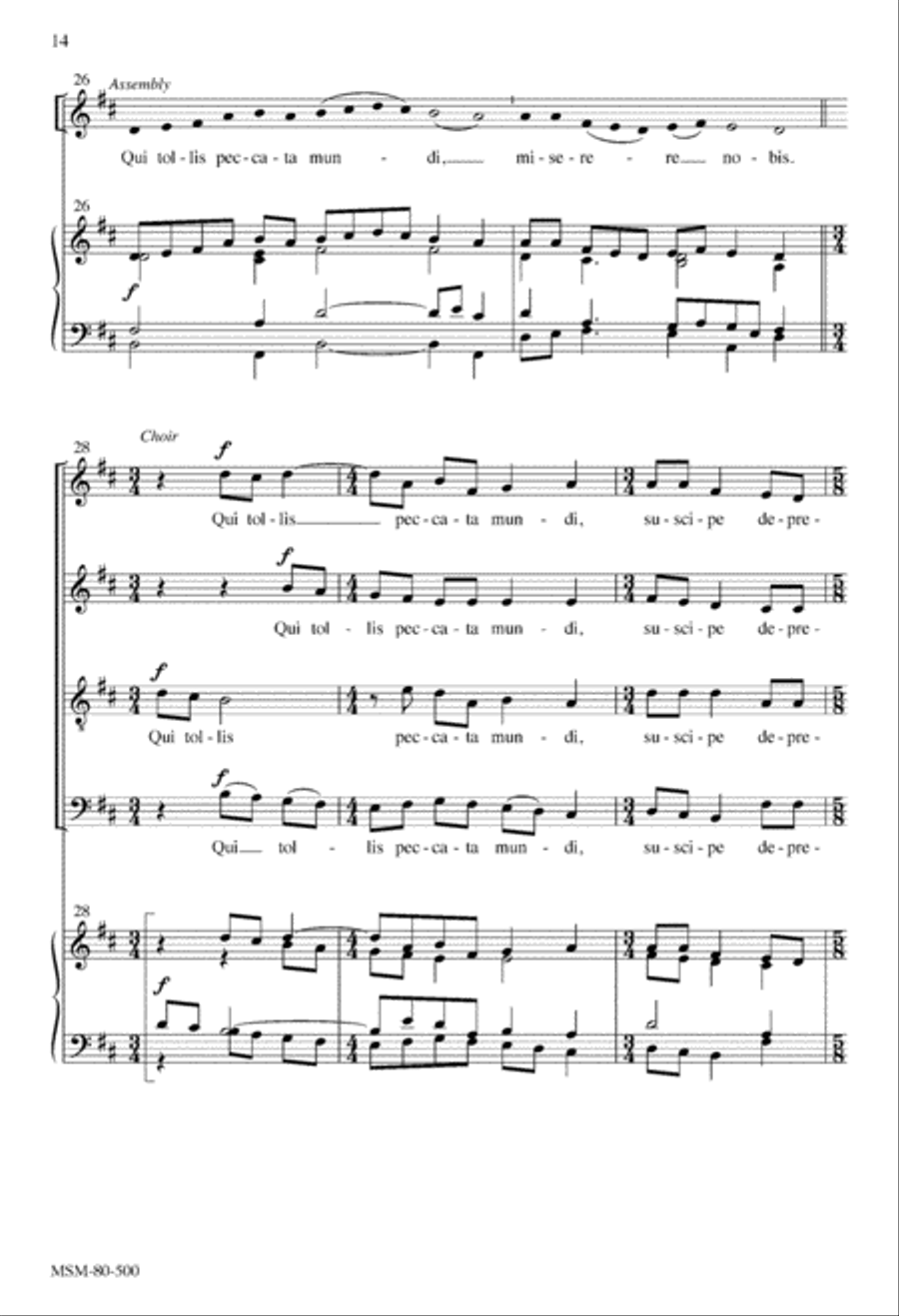 Mass of the Transfiguration (Choral Score) 4-Part scores gallery preview page 13