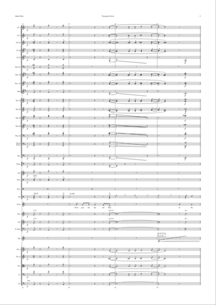 Theme From Spider Man Full Orchestra scores gallery preview page 5