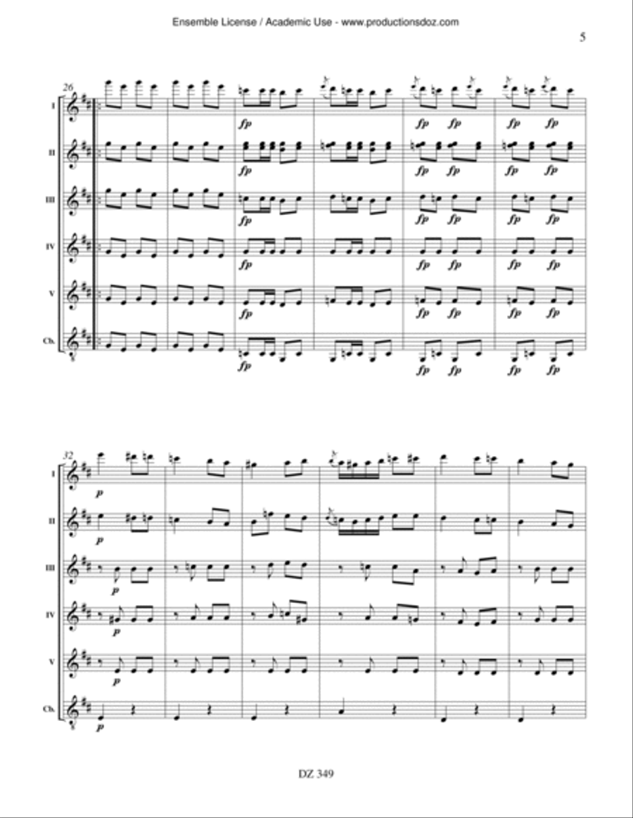 Marche militaire, Op. 51, No. 1 Guitar Ensemble scores gallery preview page 3
