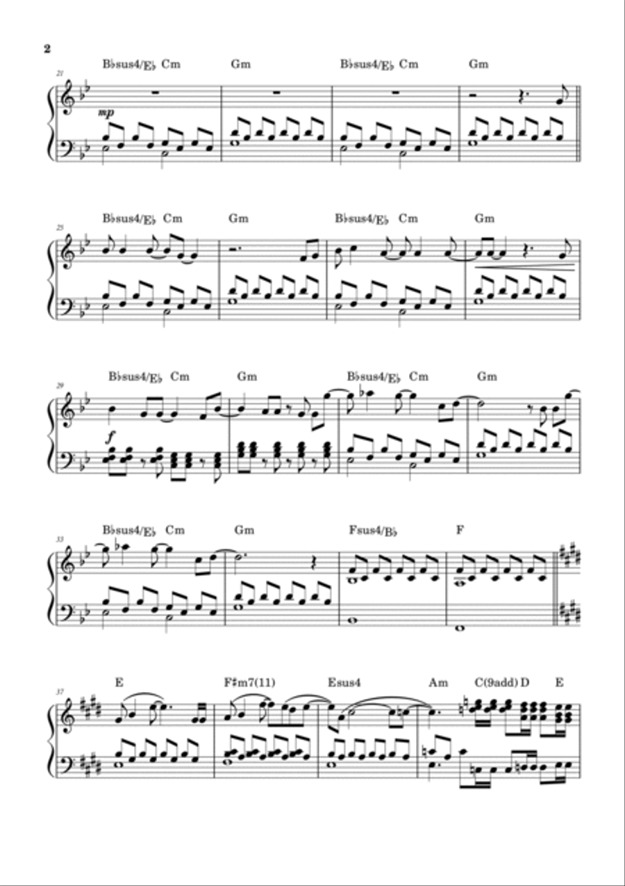 Ana's Song (open Fire) Piano Solo scores gallery preview page 3