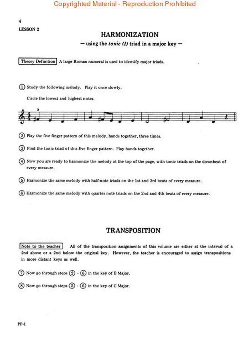 Learn To Harmonize And Transpose At The Keyboard - Beginning Level