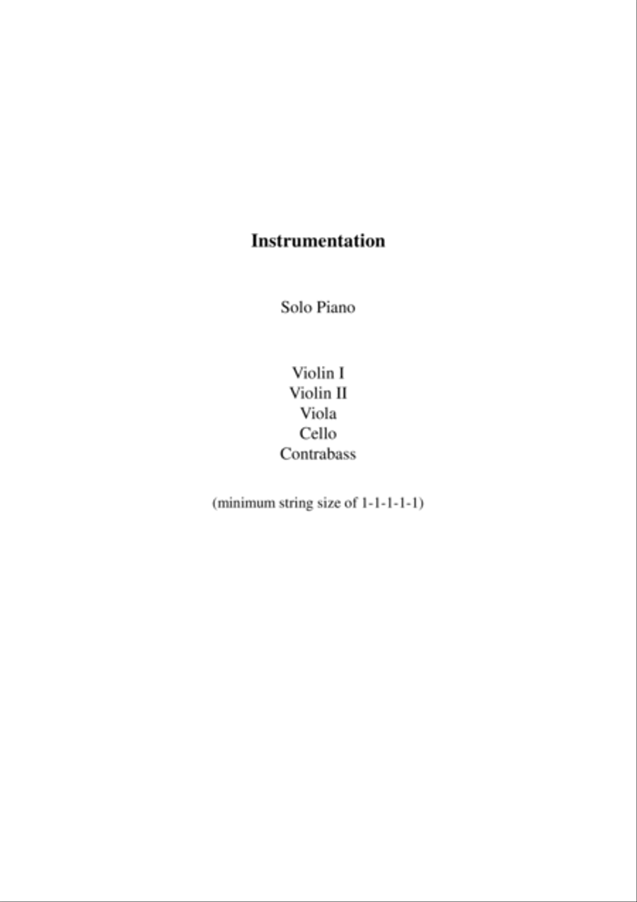 Carson Cooman: Piano Concerto (2005) for solo piano and strings, score and parts