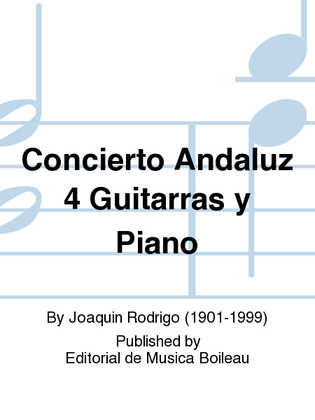 Book cover for Concierto Andaluz 4 Guitarras y Piano