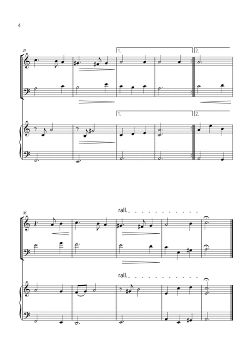 "Green Sleeves" - Beautiful easy version for OBOE & BASSOON DUET and PIANO image number null