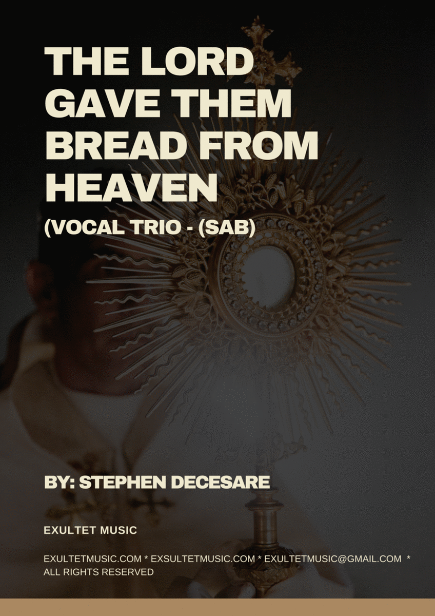 The Lord Gave Them Bread From Heaven (Psalm 78) (Vocal Trio - (SAB) image number null