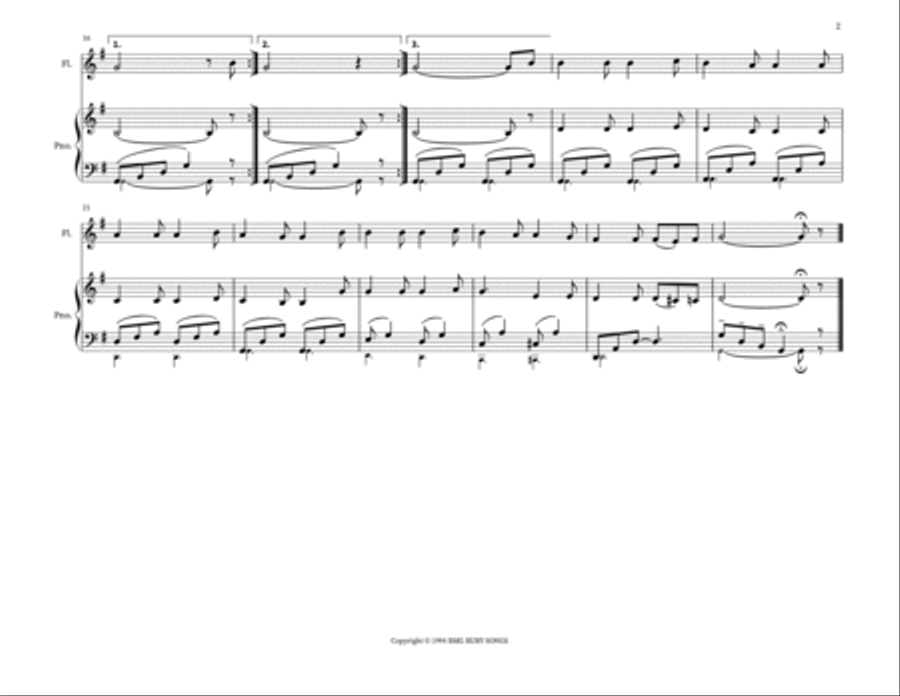 Peace Carol, The Woodwind Duet scores gallery preview page 2