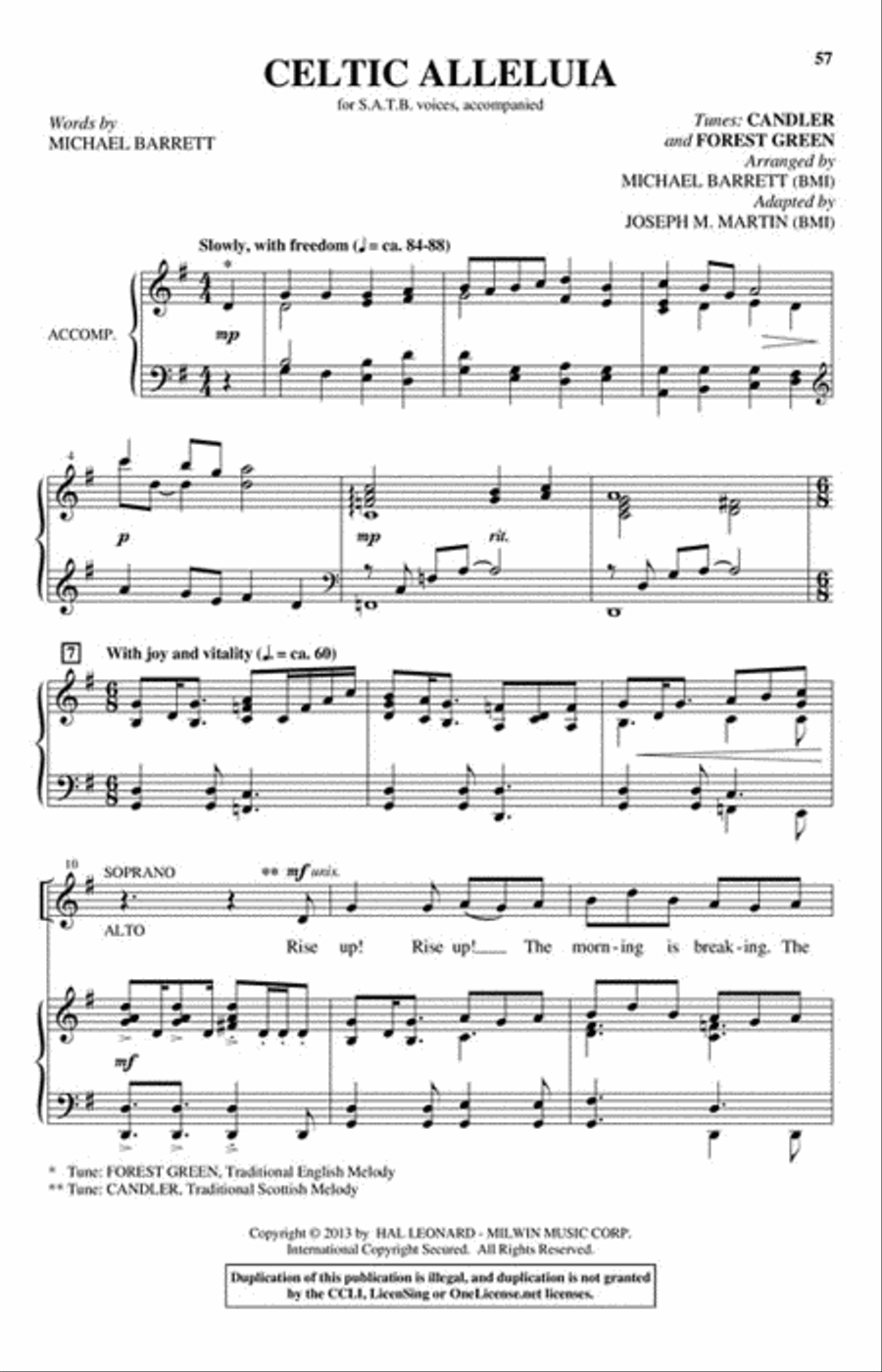 The Celtic Choir The Celtic Choir 4-Part scores gallery preview page 9