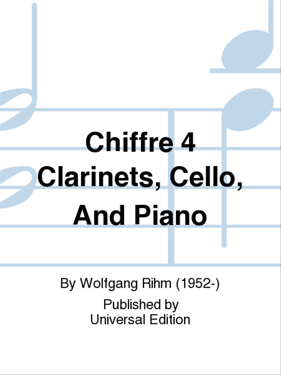 Chiffre 4 Clarinets, Cello, And Piano Clarinet scores gallery preview page 1