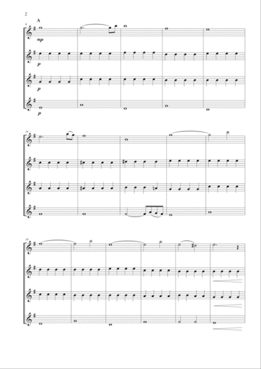 Ave Maria by Caccini-Vavilov for Flute Quartet Flute Quartet scores gallery preview page 3