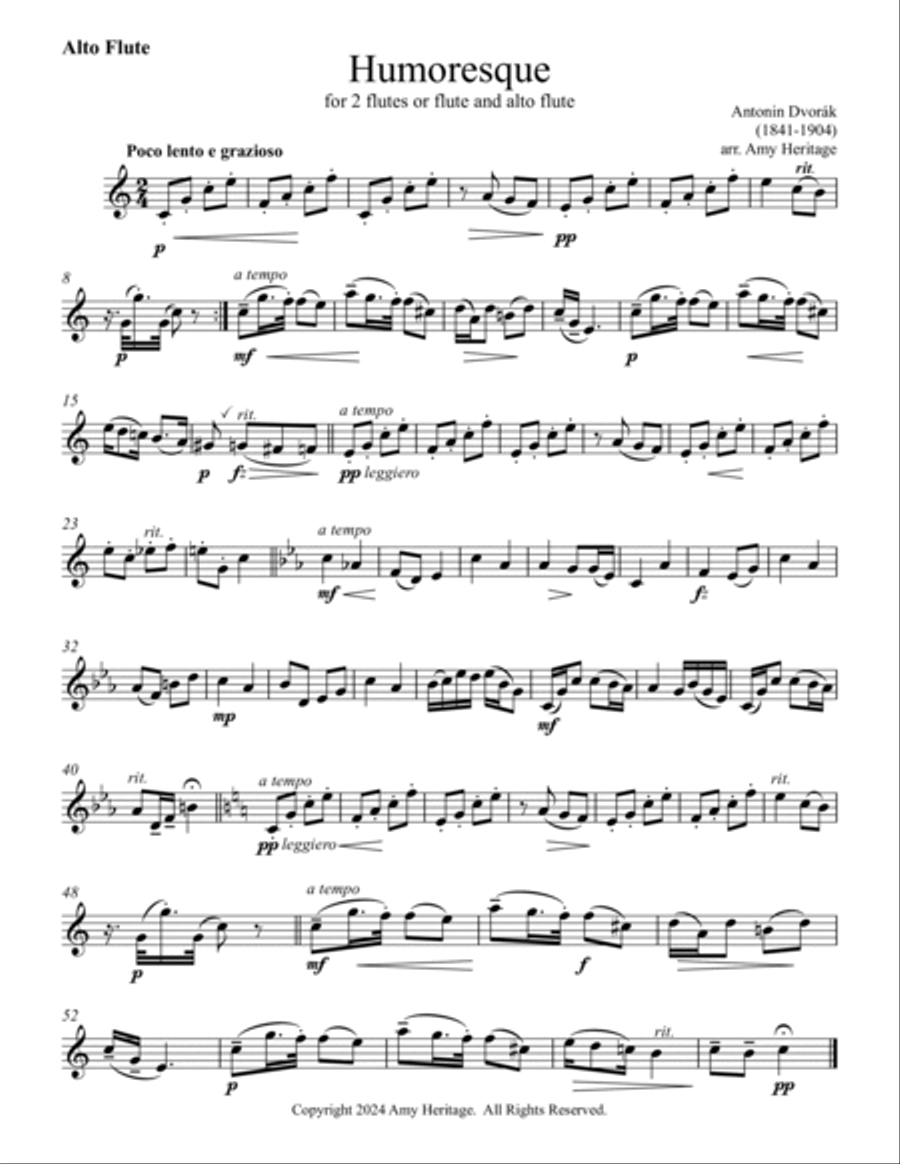 Humoresque Flute Duet scores gallery preview page 4