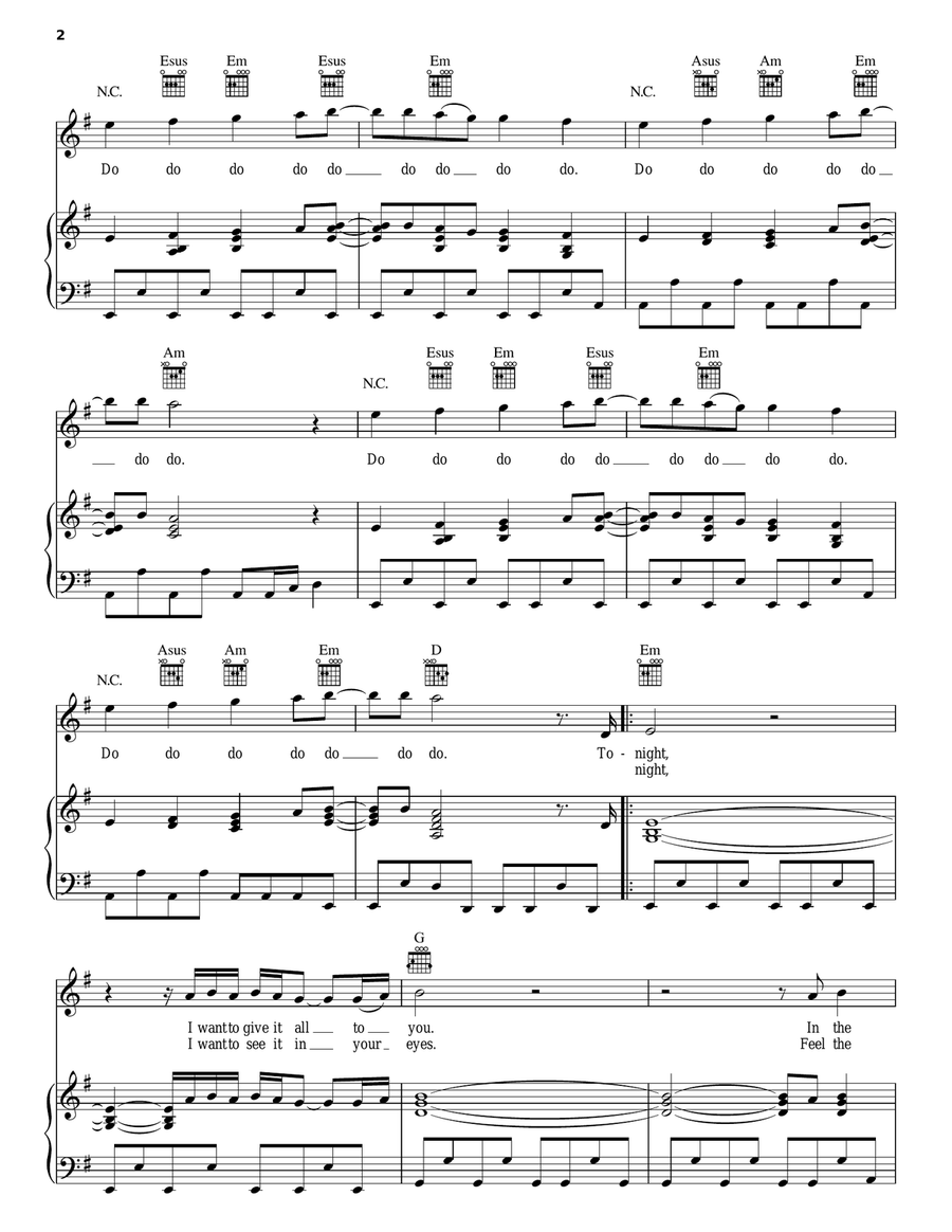 I Was Made For Lovin' You Piano, Vocal, Guitar scores gallery preview page 2