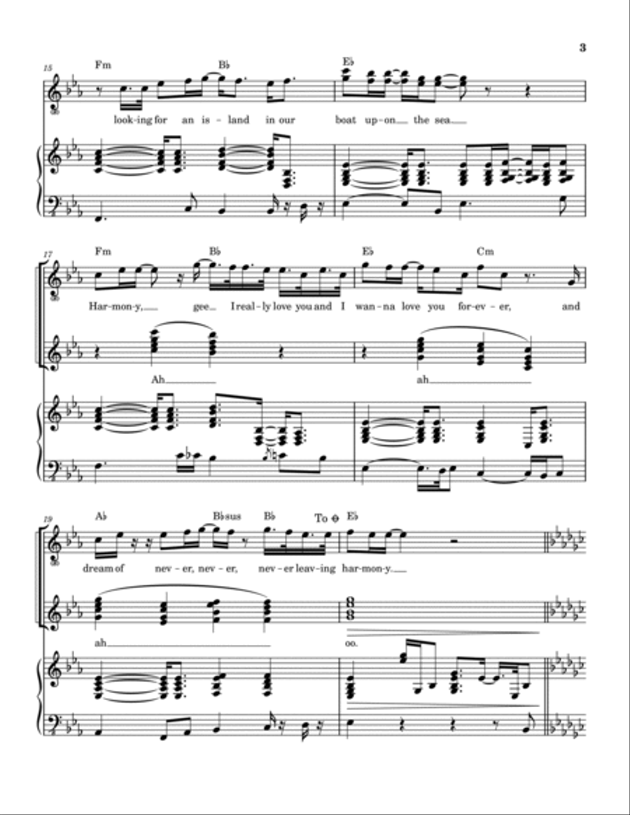 Harmony Piano, Vocal, Guitar scores gallery preview page 4