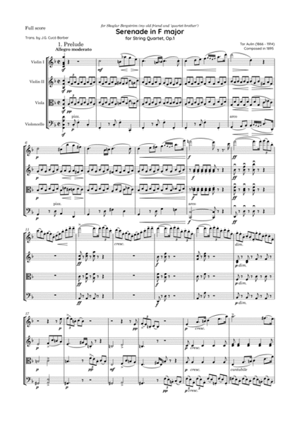 Aulin - Serenade in F major, Op.1