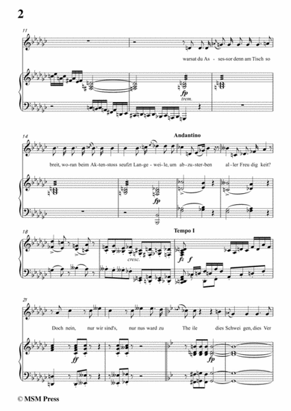 Schubert-Epistel(Herrn Joseph Spaun),in e flat minor,for Voice&Piano image number null