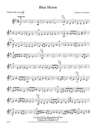 Blue Heron: 3rd Violin (Viola [TC])