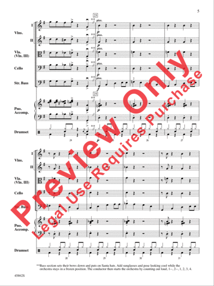 Bass-ically Christmas String Orchestra scores gallery preview page 5