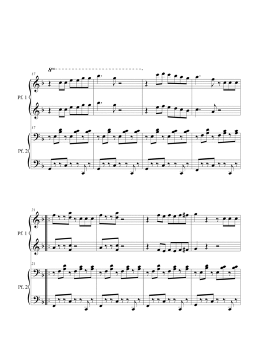 La Cucaracha. Piano 4 hands Piano Method scores gallery preview page 3