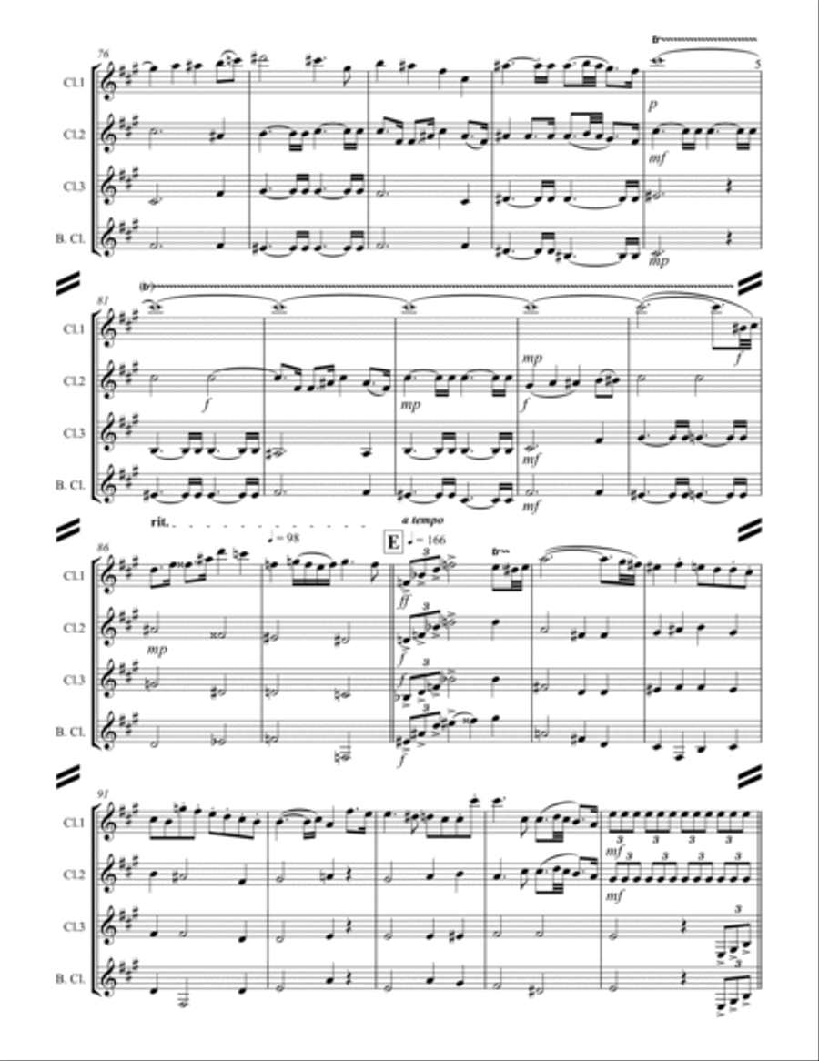 Lohengrin – Prelude to Act III (for Clarinet Quartet) Clarinet Quartet scores gallery preview page 6
