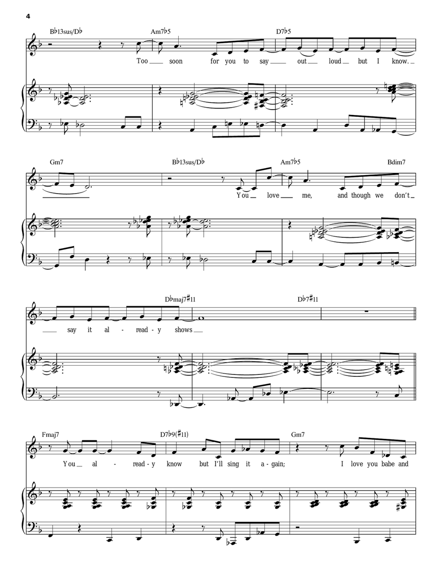 I Know You Know Piano, Vocal scores gallery preview page 4
