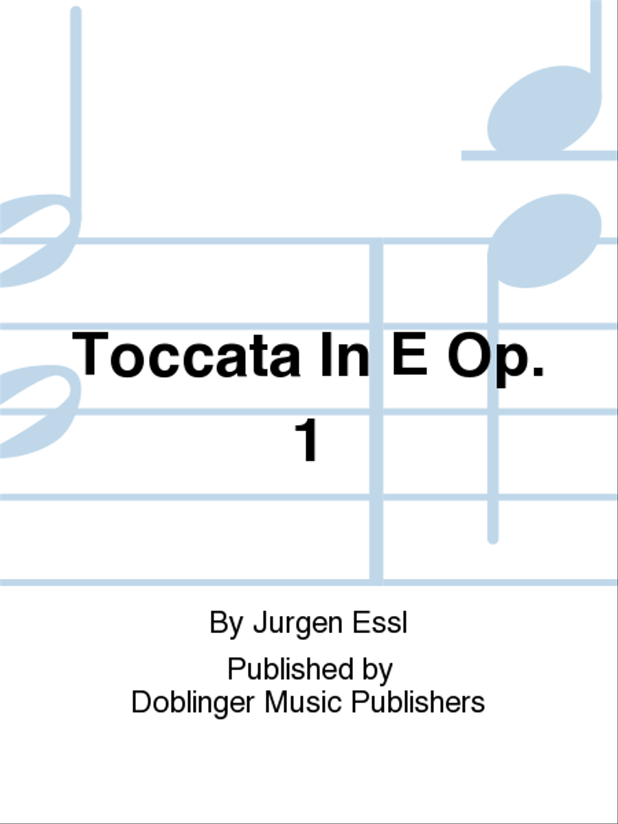 Toccata in e op. 1