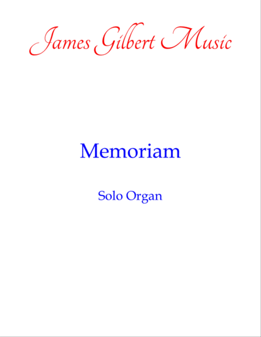 Memoriam Organ Solo scores gallery preview page 1