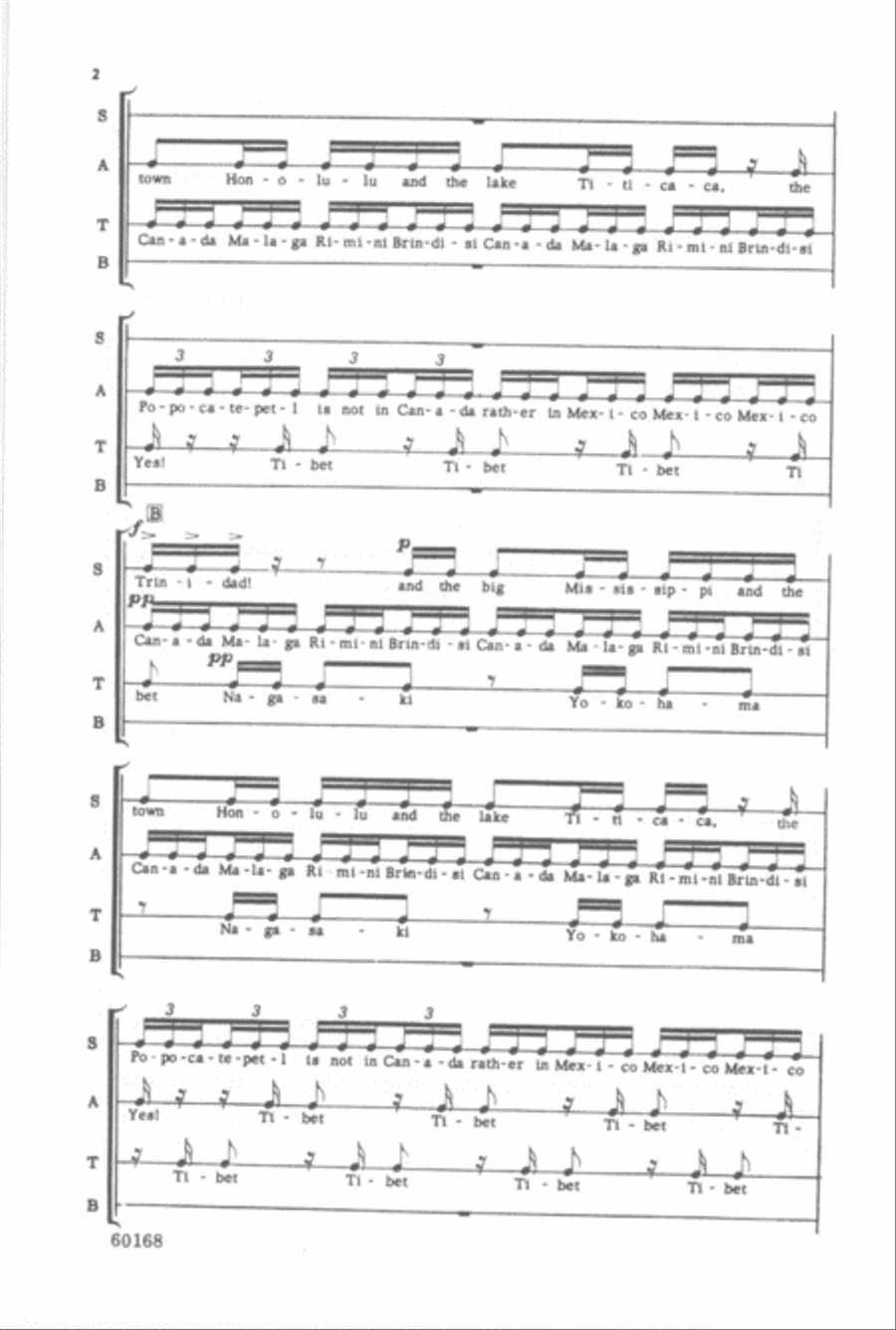 Geographical Fugue 4-Part scores gallery preview page 3