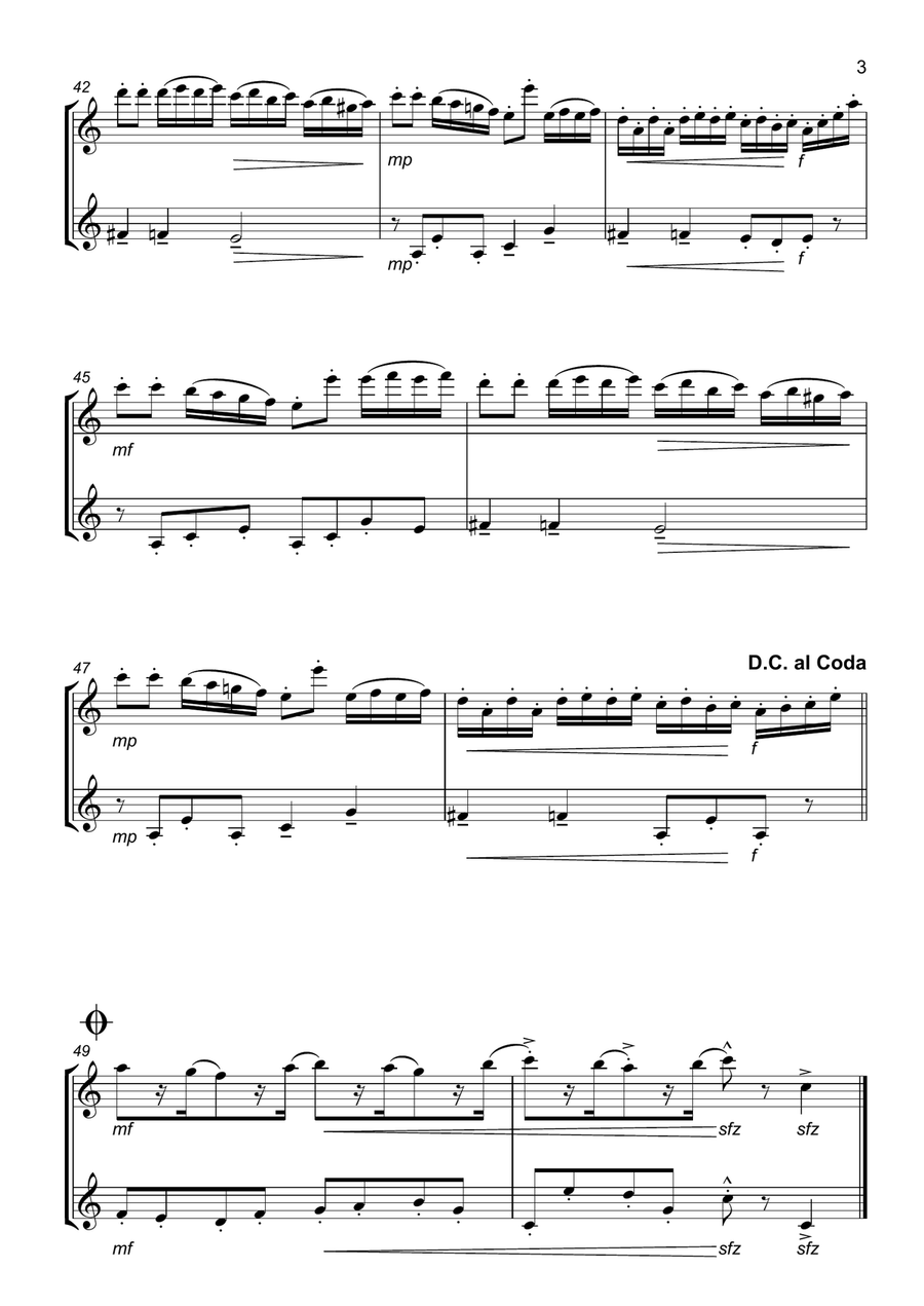 Nutcracker Suite - March: Violin Duet String Duet scores gallery preview page 3