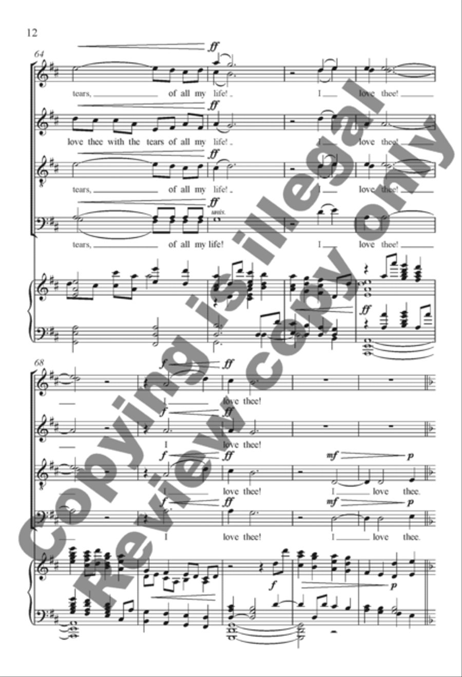 How Do I Love Thee? 4-Part scores gallery preview page 24