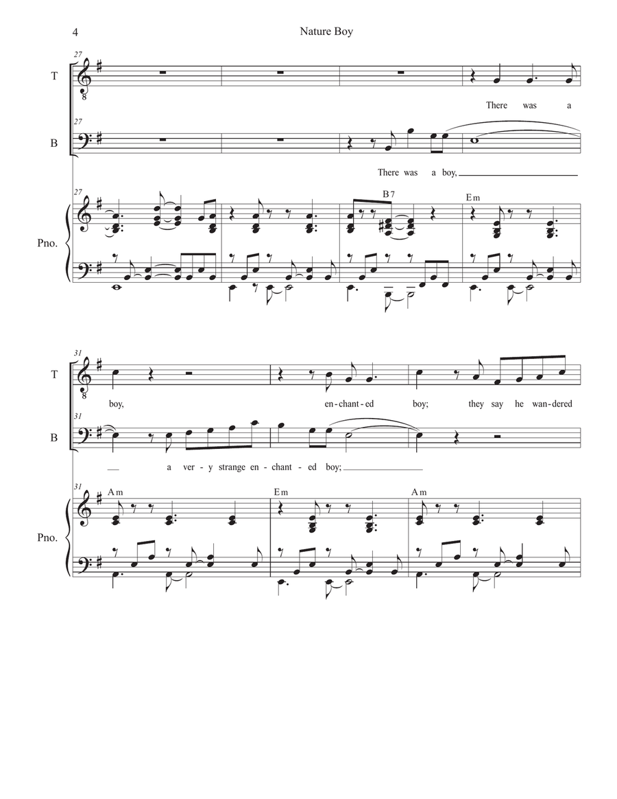 Nature Boy Nature Boy Tenor Voice scores gallery preview page 4