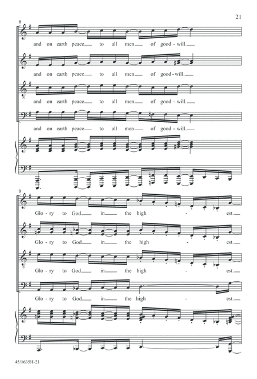 Mass: A Celebration of Love and Joy 4-Part scores gallery preview page 21