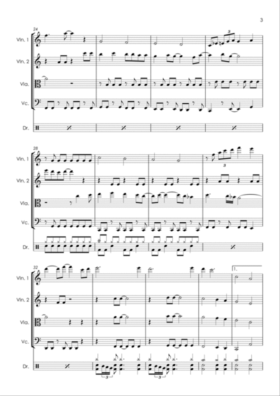 I Wish It Could Be Christmas Every Day String Quartet scores gallery preview page 5
