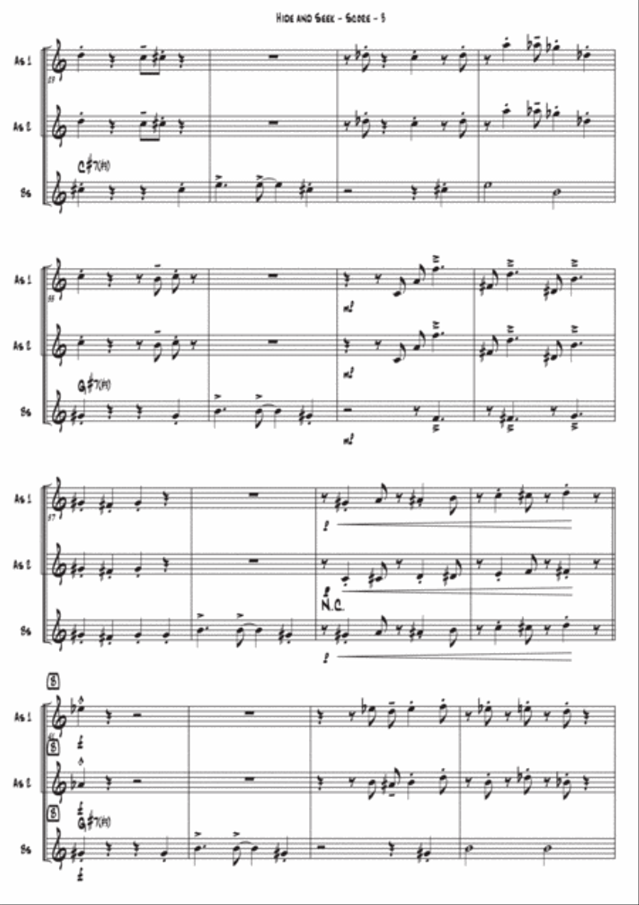 Hide And Seek Woodwind Trio scores gallery preview page 4