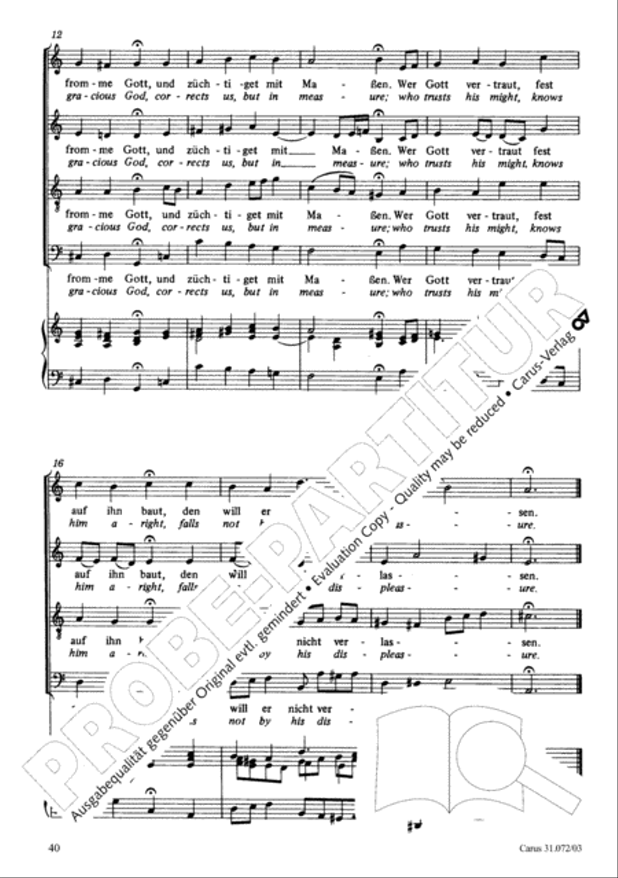 All cantate be by God's commandment (Alles nur nach Gottes Willen) 4-Part scores gallery preview page 41