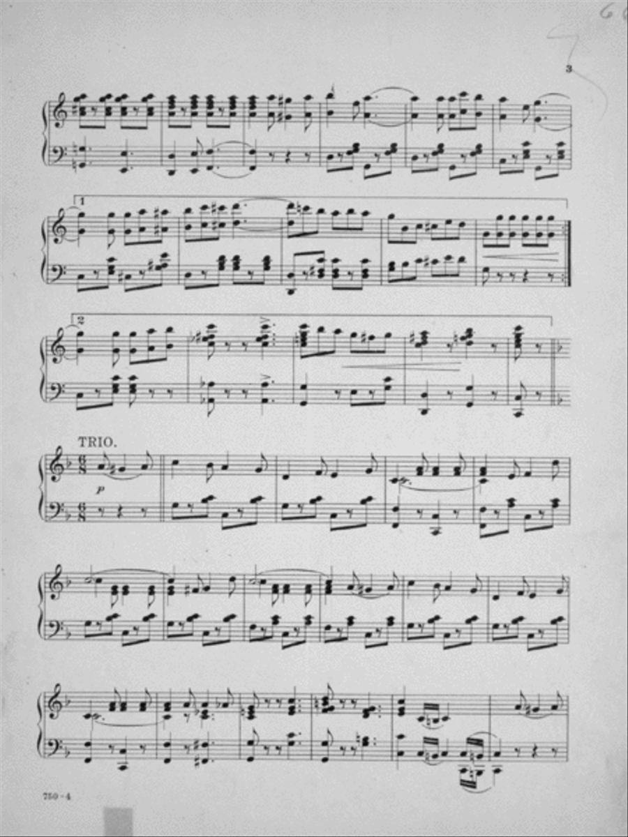 Old Faithful. March and Two-Step Piano Solo scores gallery preview page 3