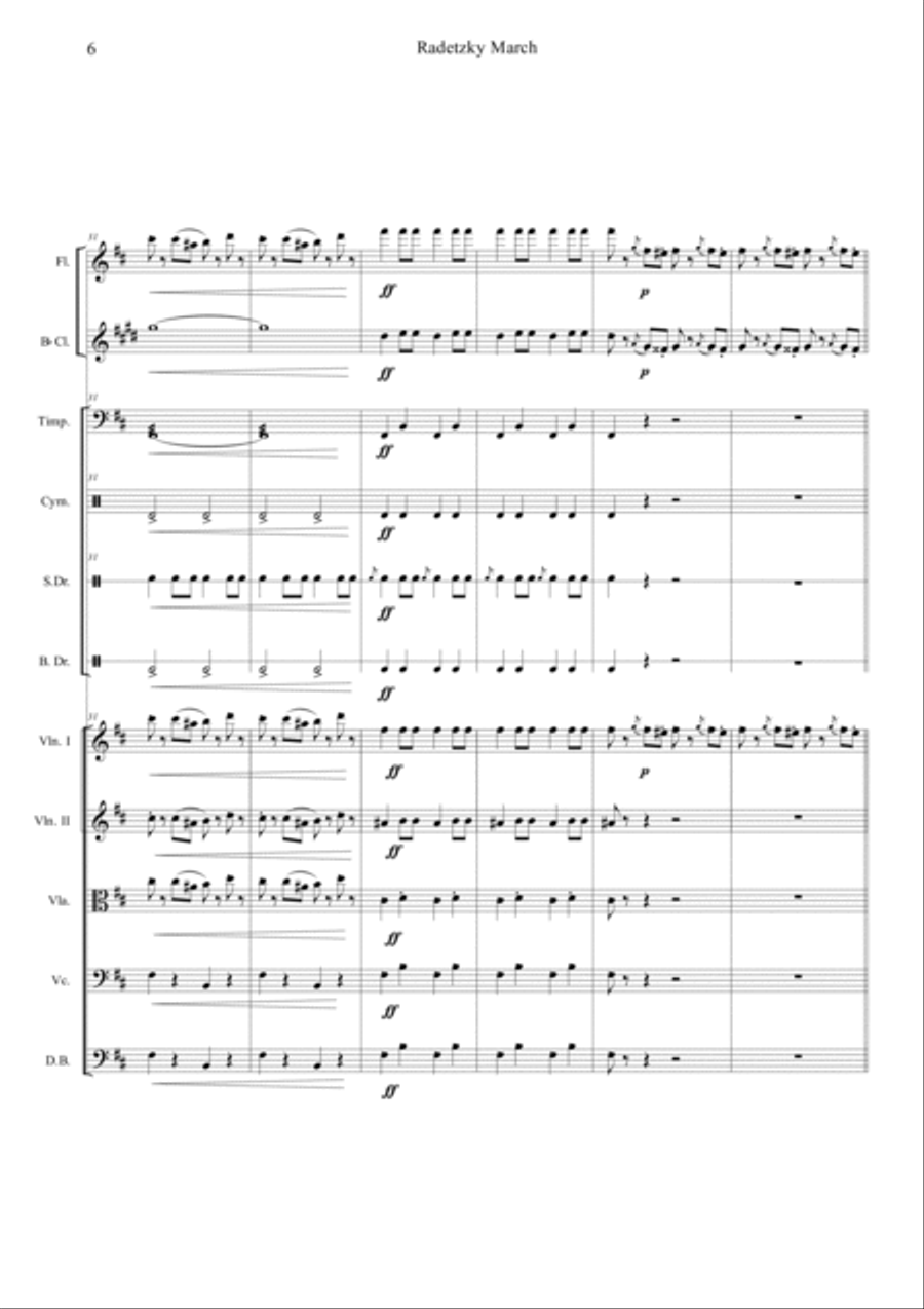 Radetzky Marsch Radetzky Marsch Orchestra scores gallery preview page 6
