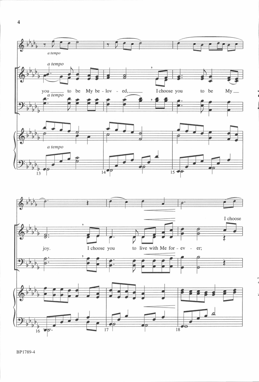 I Choose You - SATB 4-Part scores gallery preview page 4